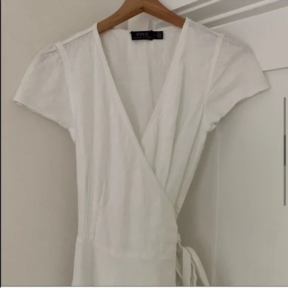 New Ralph Lauren Maxi Linen White Long Dress - Picture 7 of 13